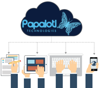 varios dispositivos conectados a la nube de Papalotl Technologies